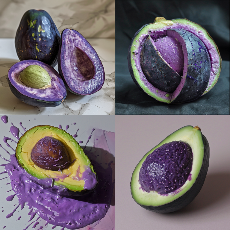 Avocado with purple peel